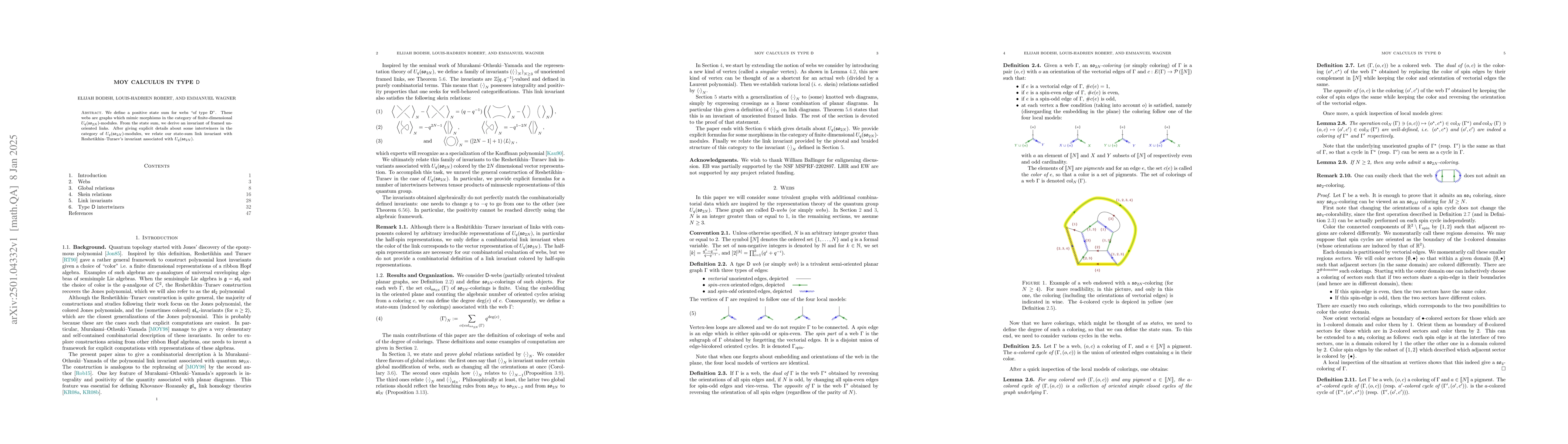 Thumbnail for MOY calculus in type D
