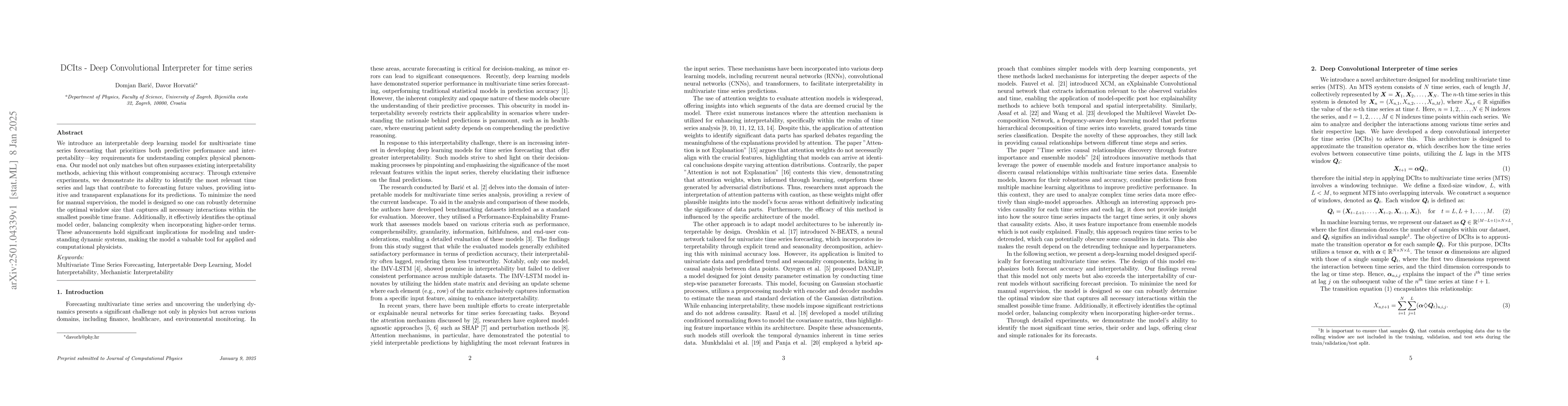 Thumbnail for DCIts -- Deep Convolutional Interpreter for time series