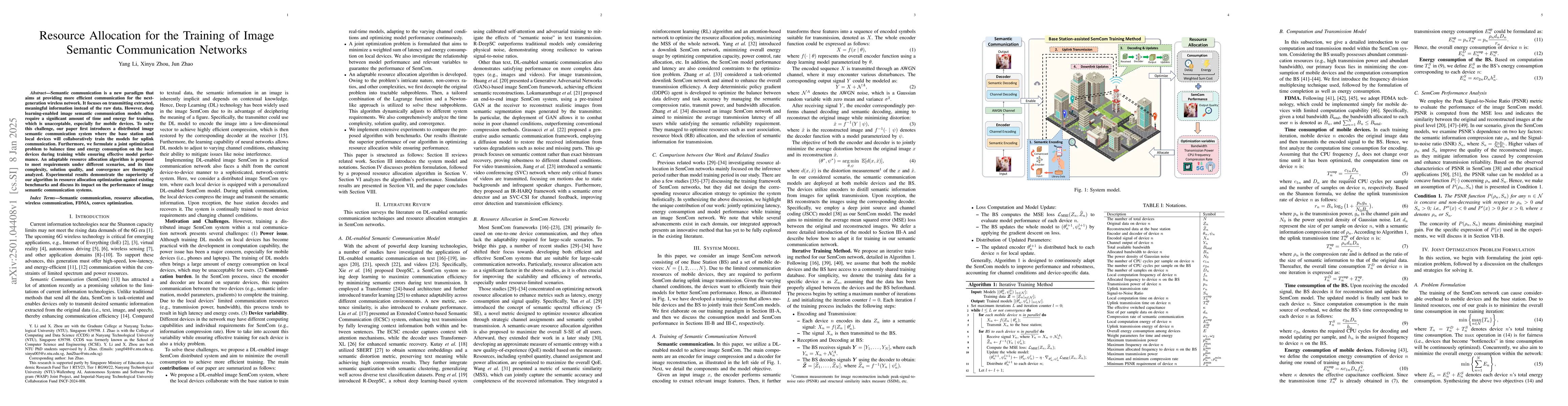 Thumbnail for Resource Allocation for the Training of Image Semantic Communication
  Networks