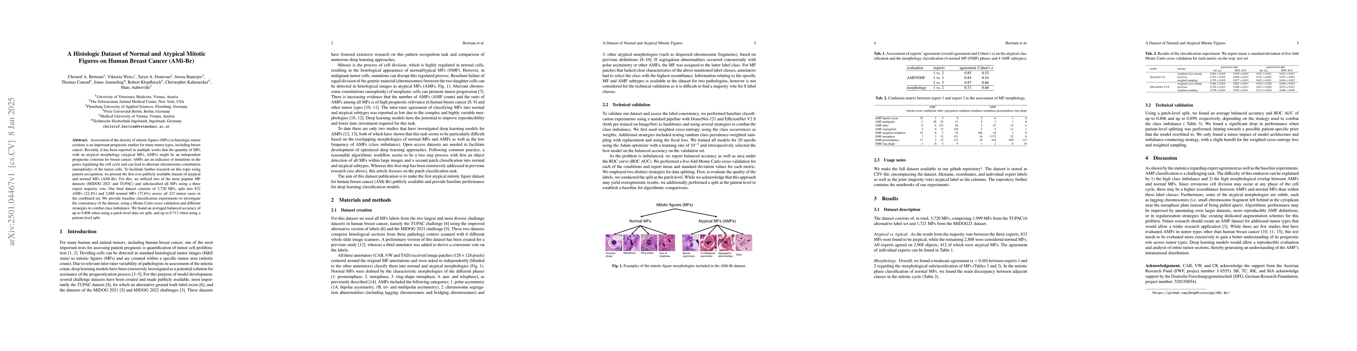 Thumbnail for A Histologic Dataset of Normal and Atypical Mitotic Figures on Human
  Breast Cancer (AMi-Br)