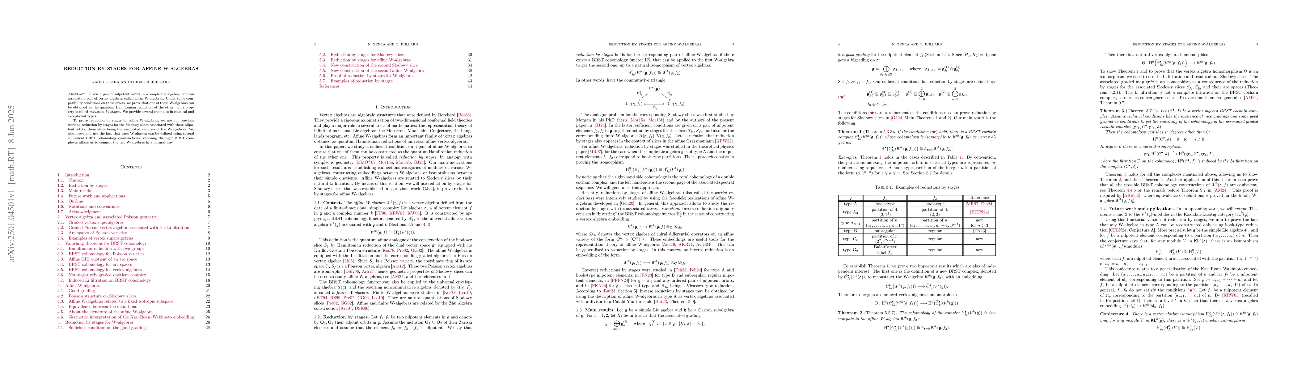 Thumbnail for Reduction by stages for affine W-algebras