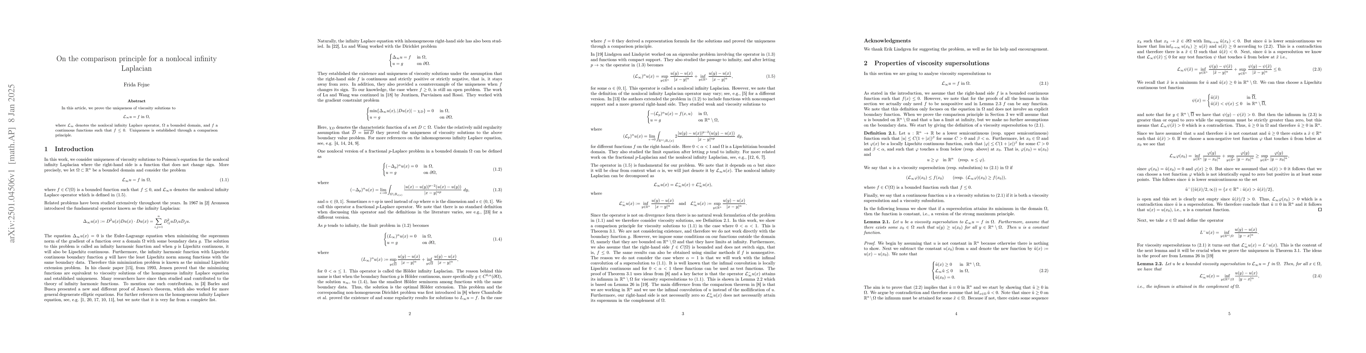 Thumbnail for On the comparison principle for a nonlocal infinity Laplacian
