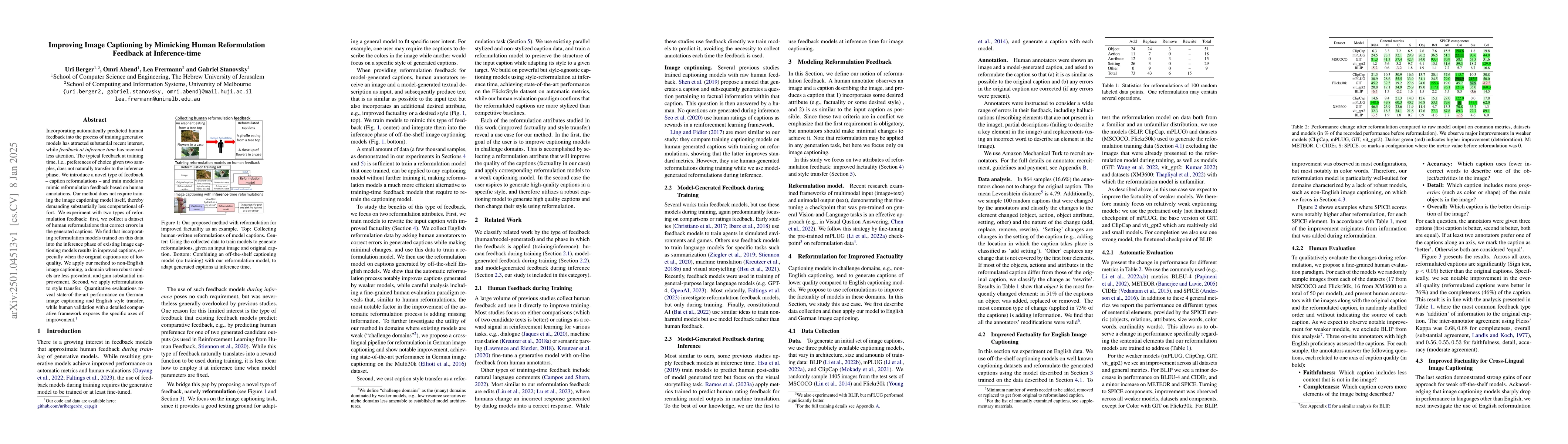 Thumbnail for Improving Image Captioning by Mimicking Human Reformulation Feedback at
  Inference-time