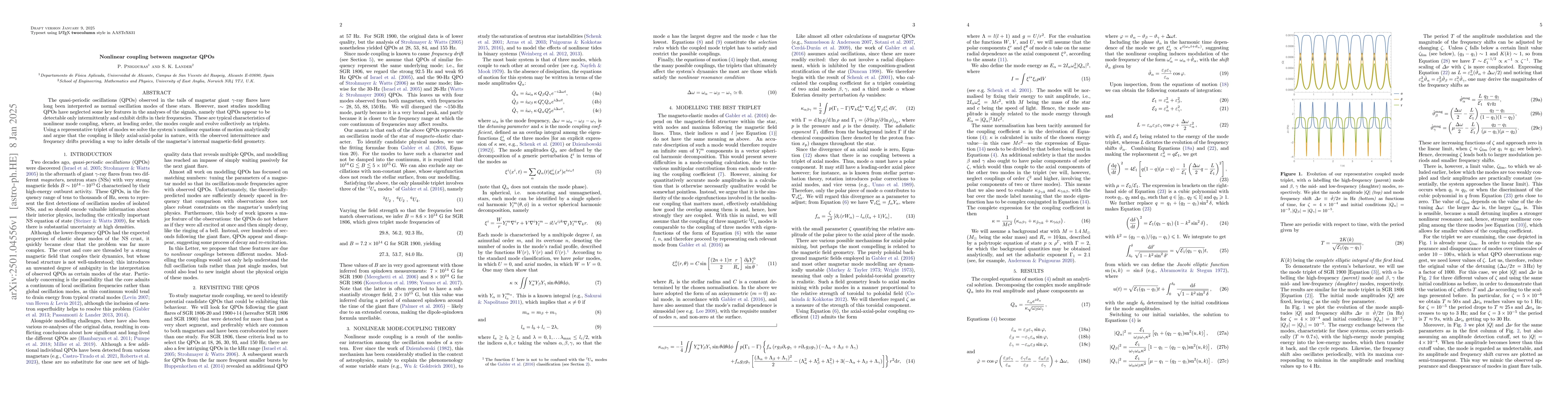 Thumbnail for Nonlinear coupling between magnetar QPOs