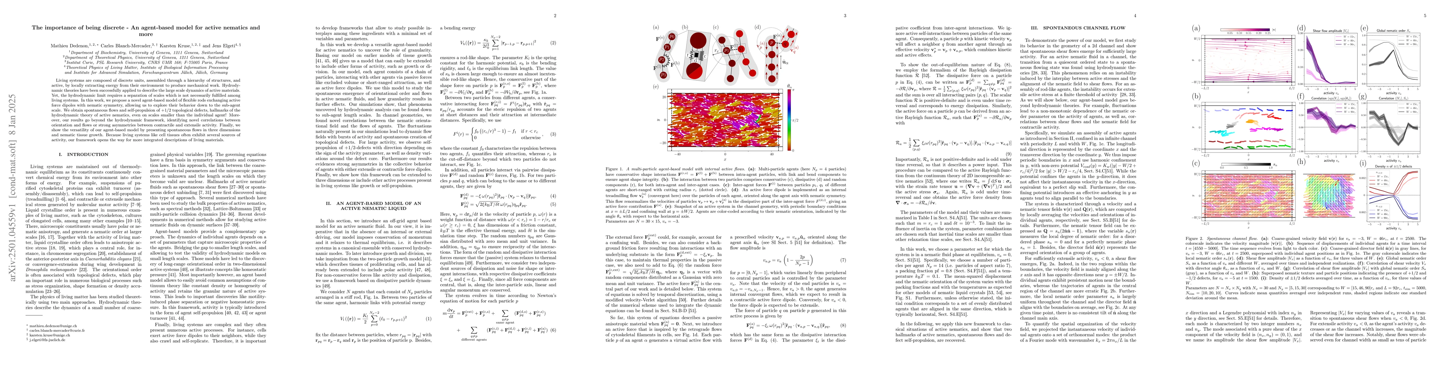 Thumbnail for The importance of being discrete -- An agent-based model for active
  nematics and more