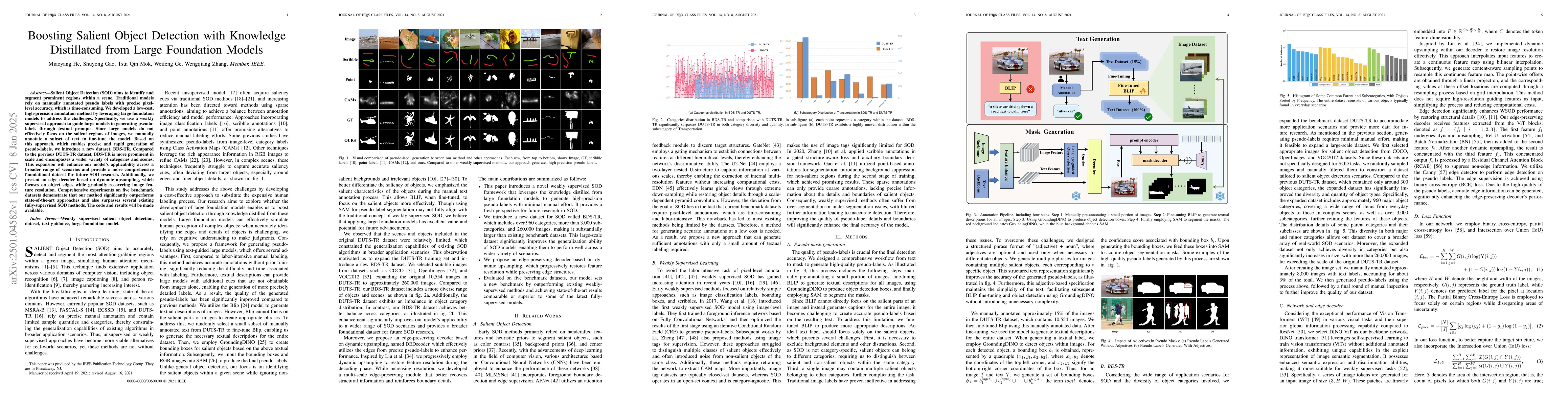 Thumbnail for Boosting Salient Object Detection with Knowledge Distillated from Large
  Foundation Models