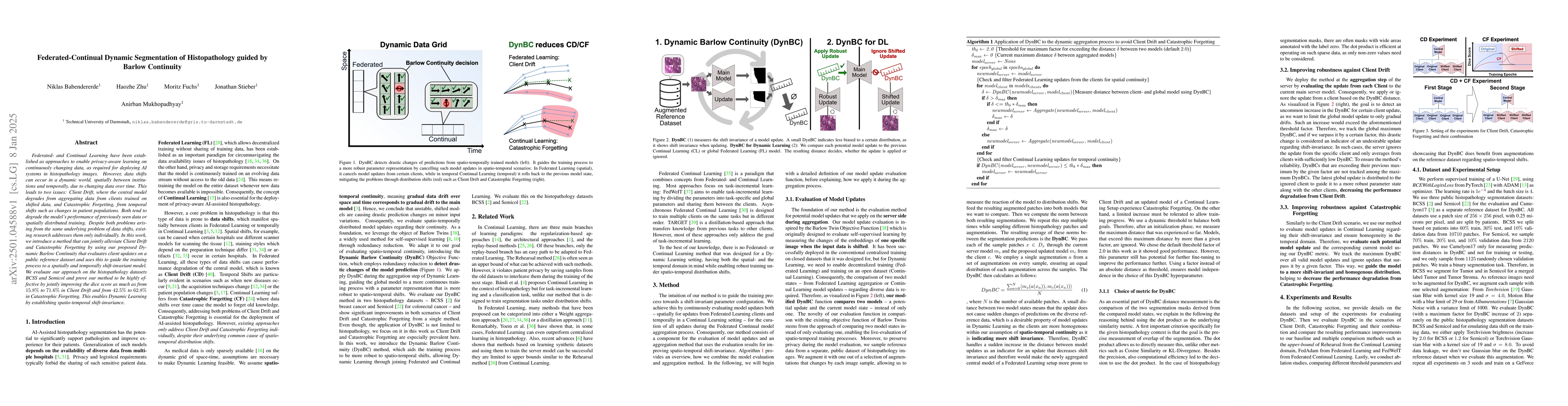 Thumbnail for Federated-Continual Dynamic Segmentation of Histopathology guided by
  Barlow Continuity