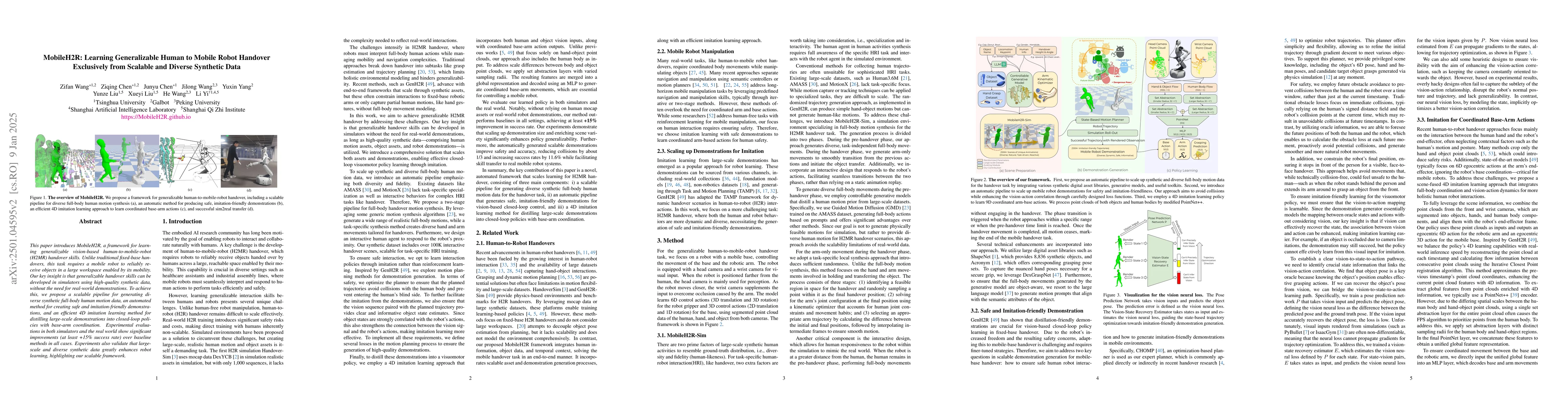 Thumbnail for MobileH2R: Learning Generalizable Human to Mobile Robot Handover
  Exclusively from Scalable and Diverse Synthetic Data