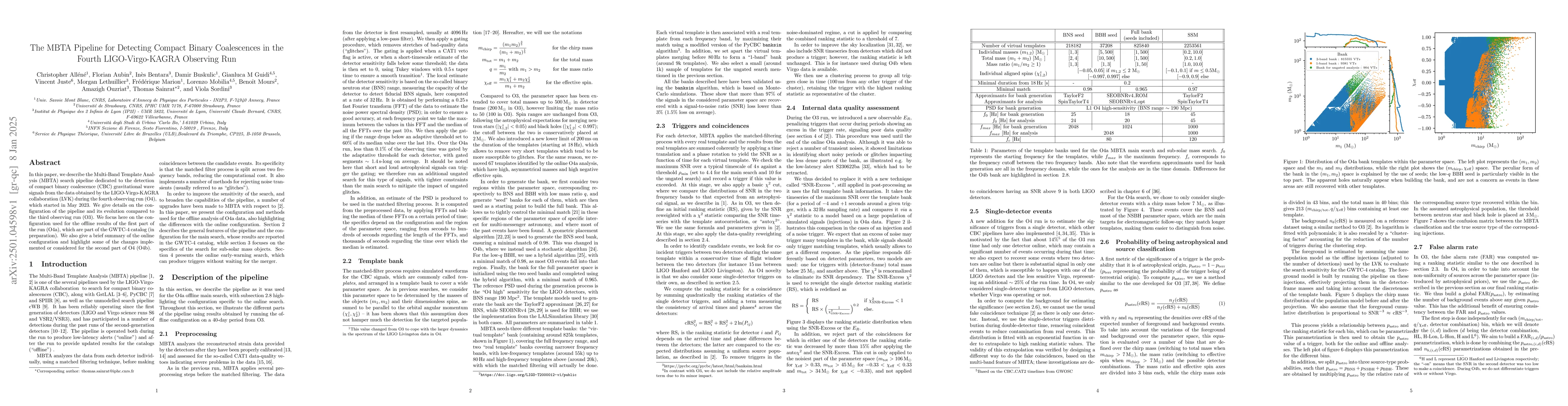 Thumbnail for The MBTA Pipeline for Detecting Compact Binary Coalescences in the
  Fourth LIGO-Virgo-KAGRA Observing Run
