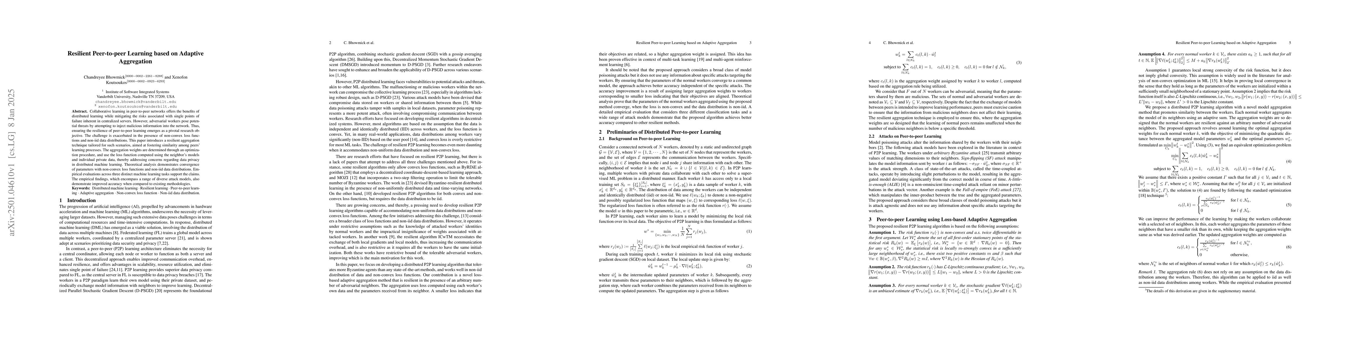 Thumbnail for Resilient Peer-to-peer Learning based on Adaptive Aggregation