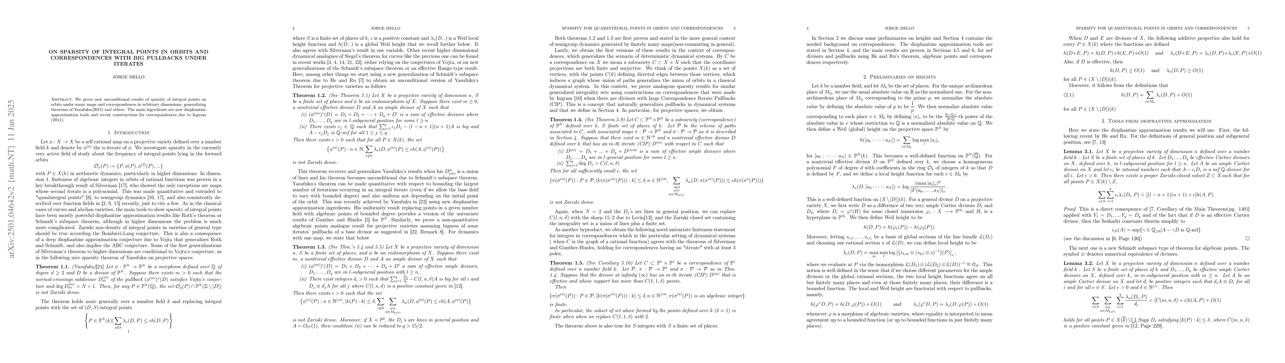 Thumbnail for On sparsity of integral points in orbits with big pullbacks under
  iterates