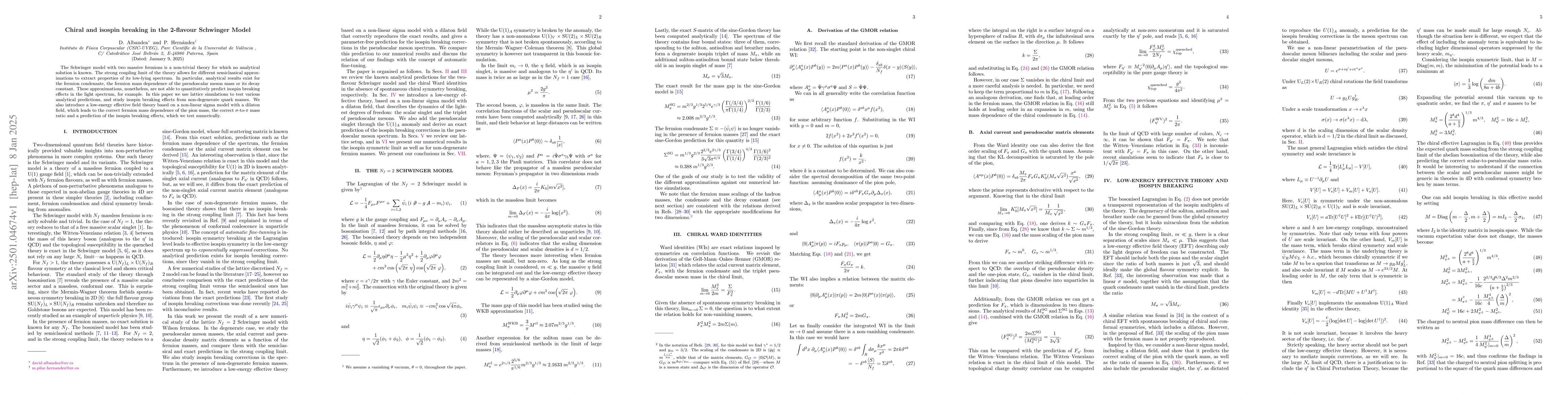 Thumbnail for Chiral and isospin breaking in the 2-flavour Schwinger Model