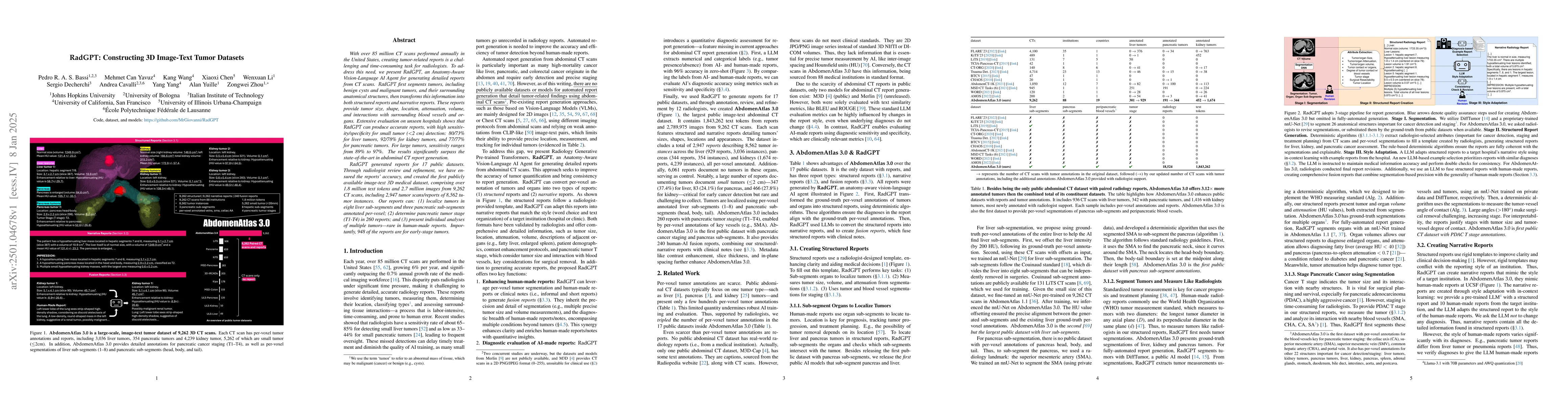 Thumbnail for RadGPT: Constructing 3D Image-Text Tumor Datasets