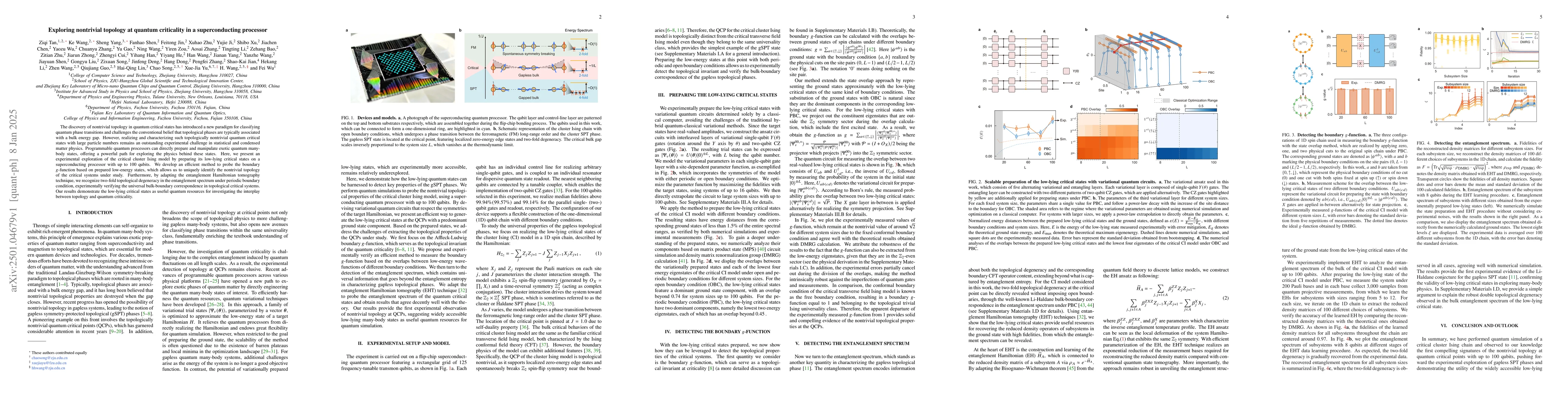 Thumbnail for Exploring nontrivial topology at quantum criticality in a
  superconducting processor