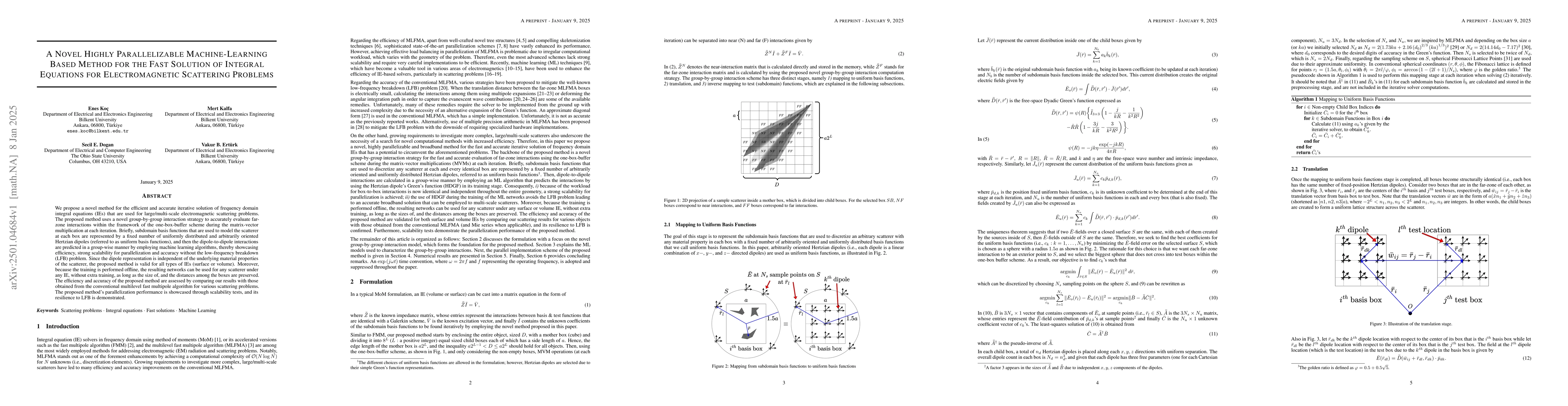Thumbnail for A Novel Highly Parallelizable Machine-Learning Based Method for the Fast
  Solution of Integral Equations for Electromagnetic Scattering Problems