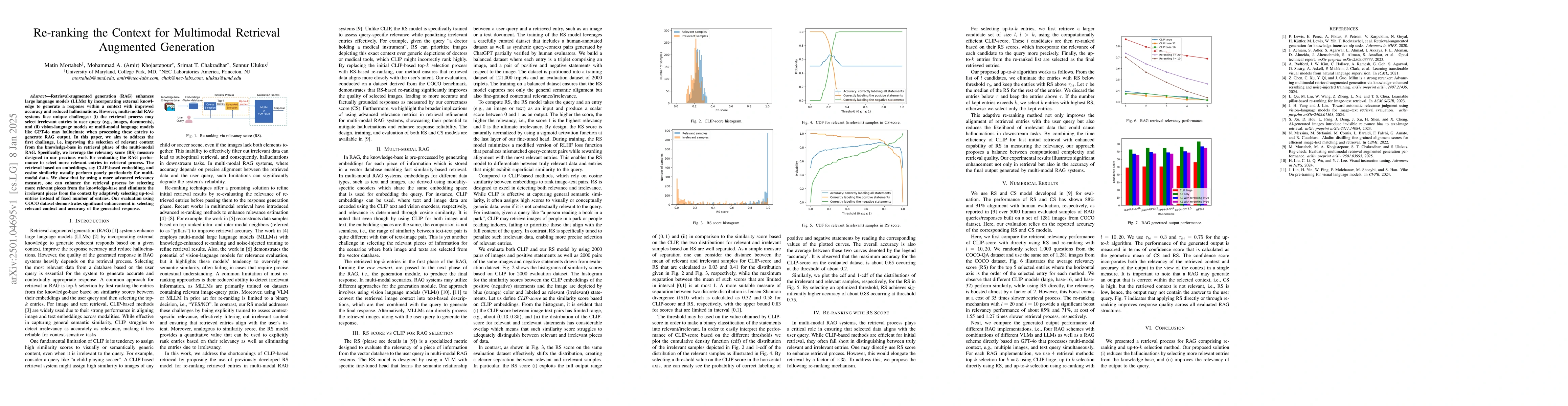 Thumbnail for Re-ranking the Context for Multimodal Retrieval Augmented Generation