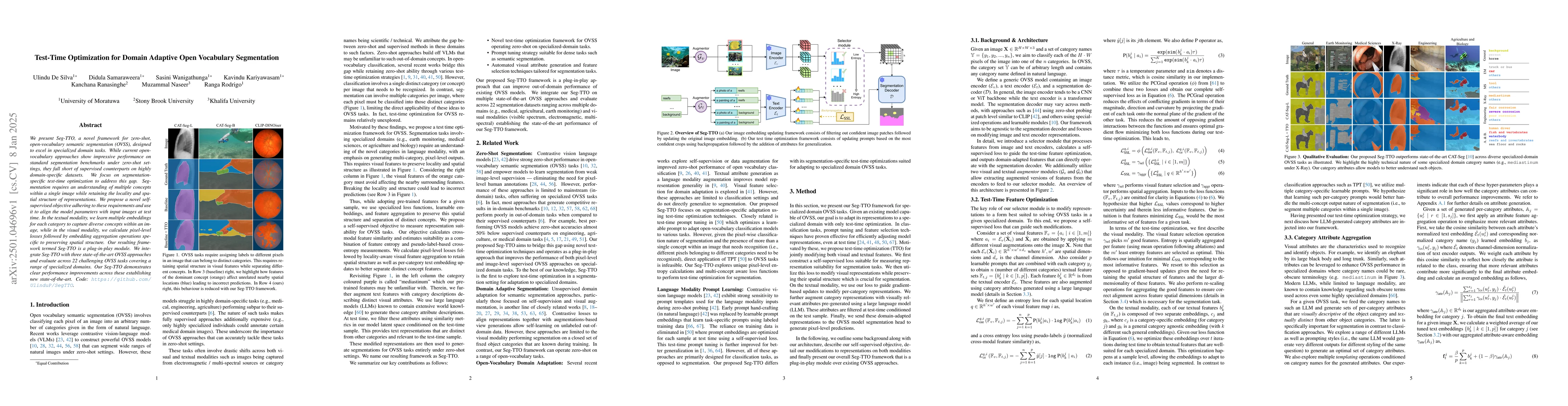 Thumbnail for Test-Time Optimization for Domain Adaptive Open Vocabulary Segmentation
