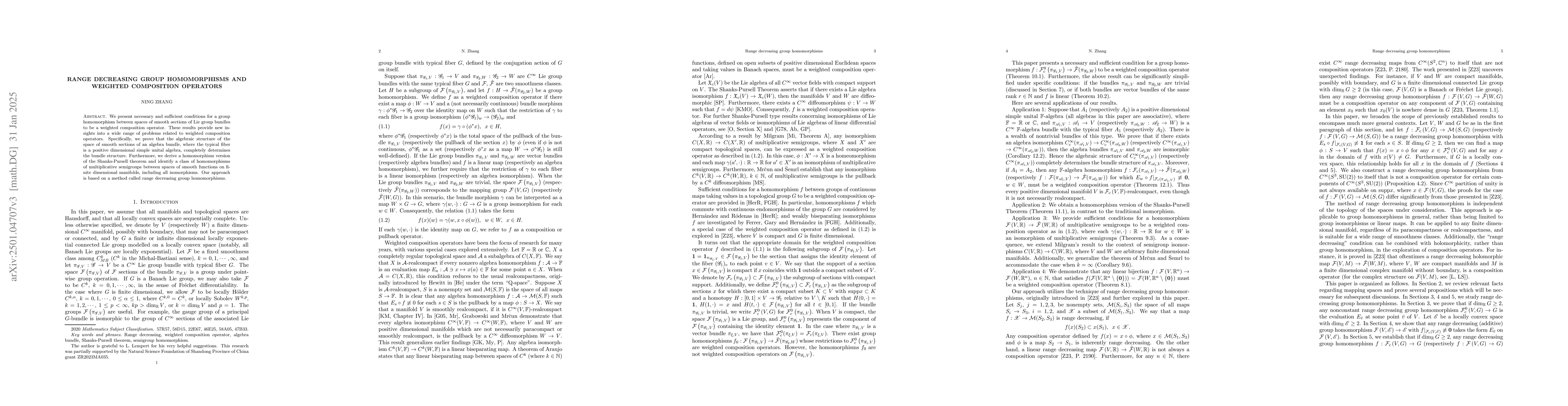 Thumbnail for Range decreasing group homomorphisms and applications
