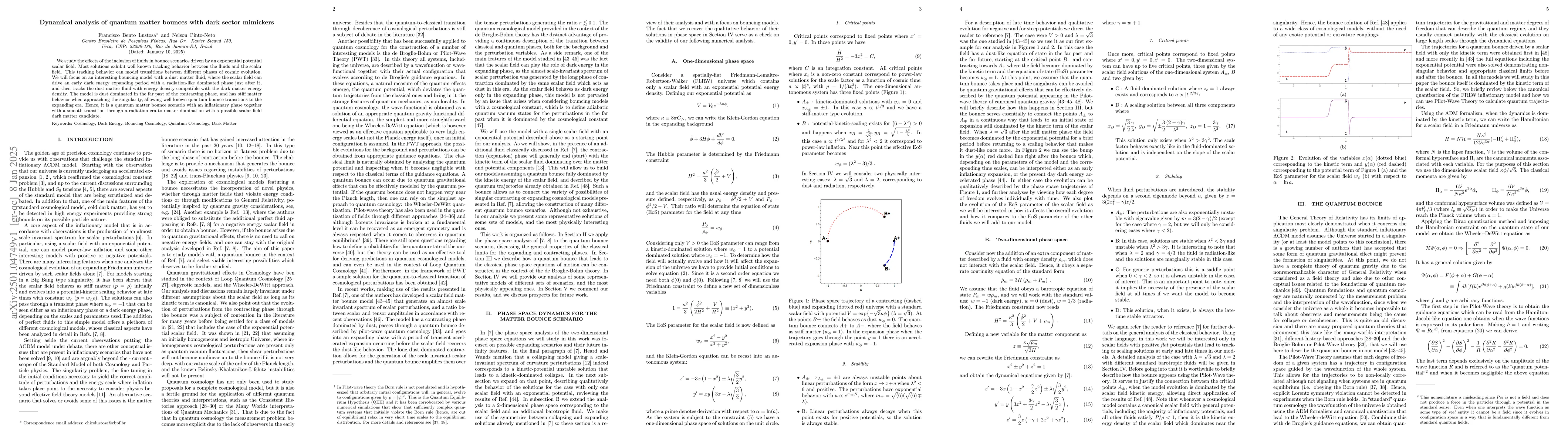 Thumbnail for Dynamical analysis of quantum matter bounces with dark sector mimickers