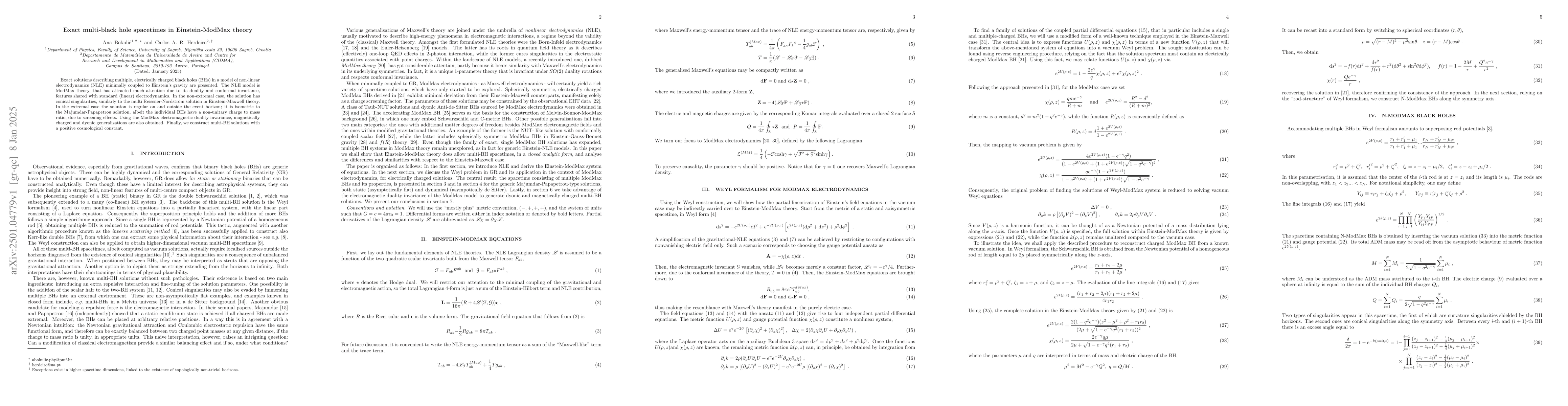 Thumbnail for Exact multi-black hole spacetimes in Einstein-ModMax theory