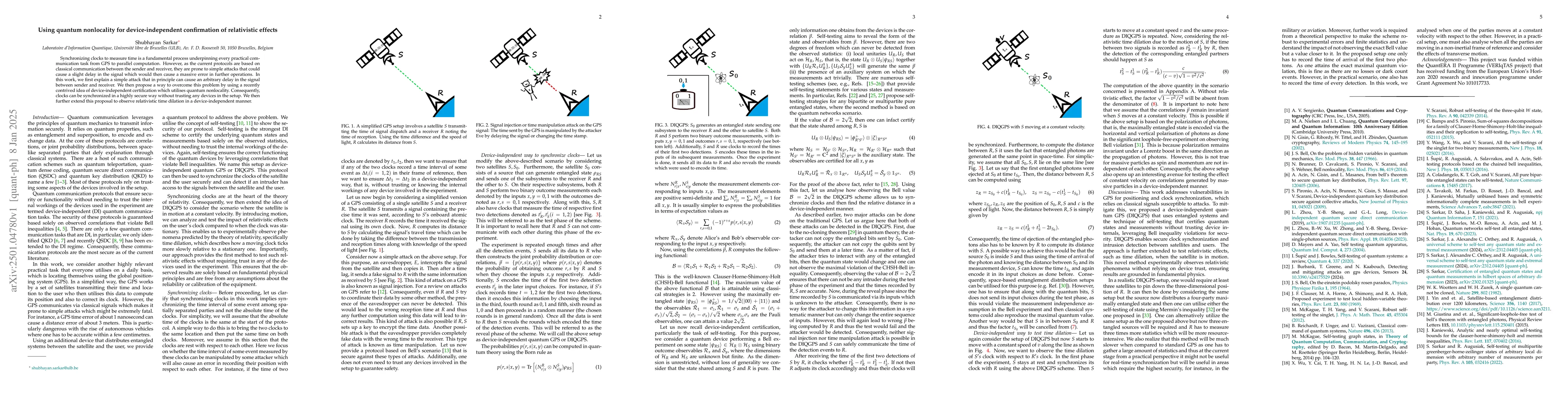 Thumbnail for Using quantum nonlocality for device-independent confirmation of
  relativistic effects