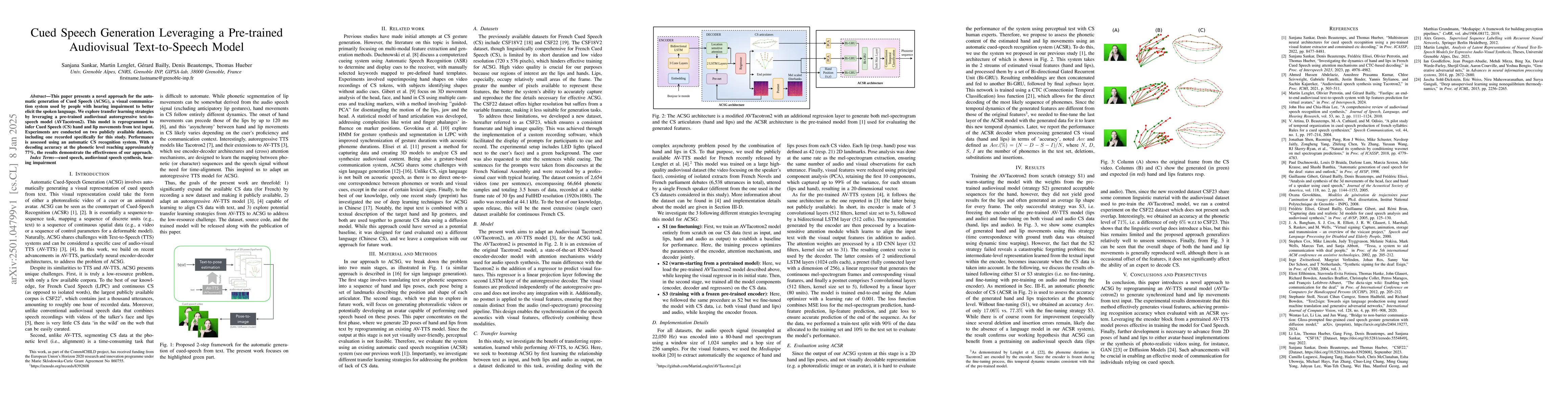 Thumbnail for Cued Speech Generation Leveraging a Pre-trained Audiovisual
  Text-to-Speech Model