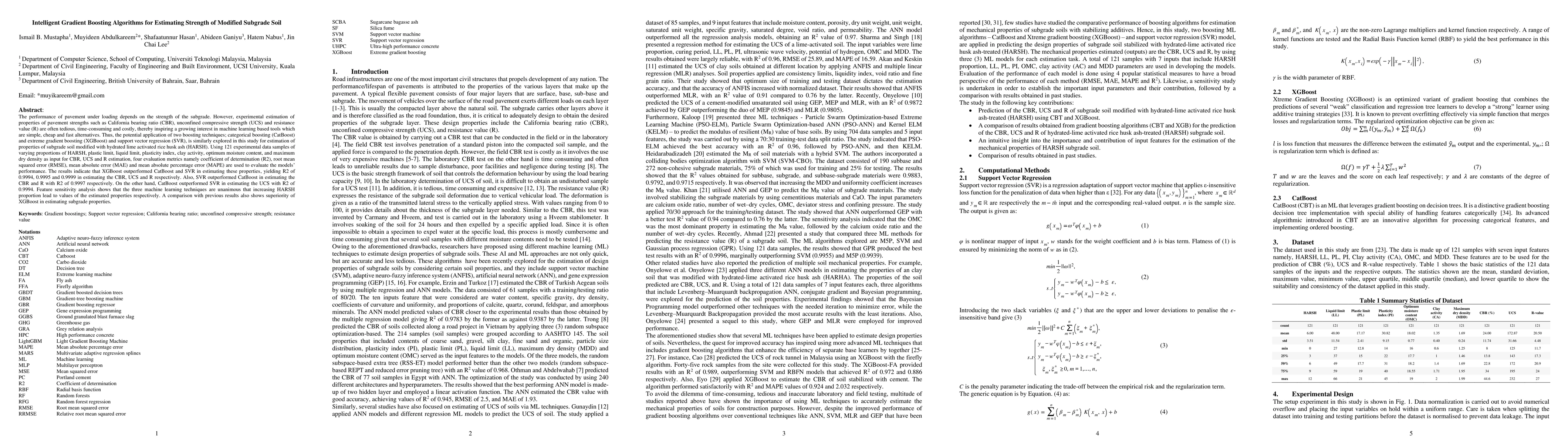 Thumbnail for Intelligent Gradient Boosting Algorithms for Estimating Strength of
  Modified Subgrade Soil