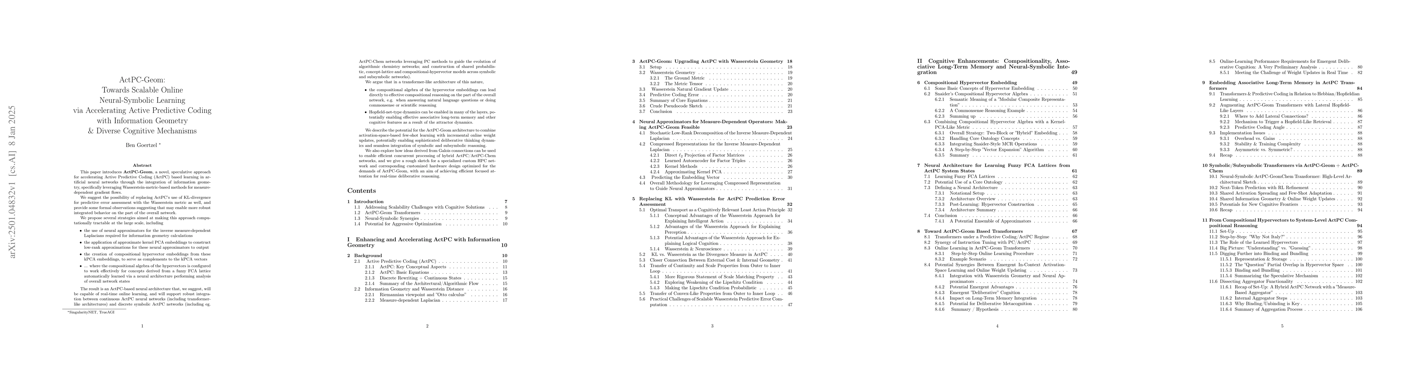 Thumbnail for ActPC-Geom: Towards Scalable Online Neural-Symbolic Learning via
  Accelerating Active Predictive Coding with Information Geometry & Diverse
  Cognitive Mechanisms