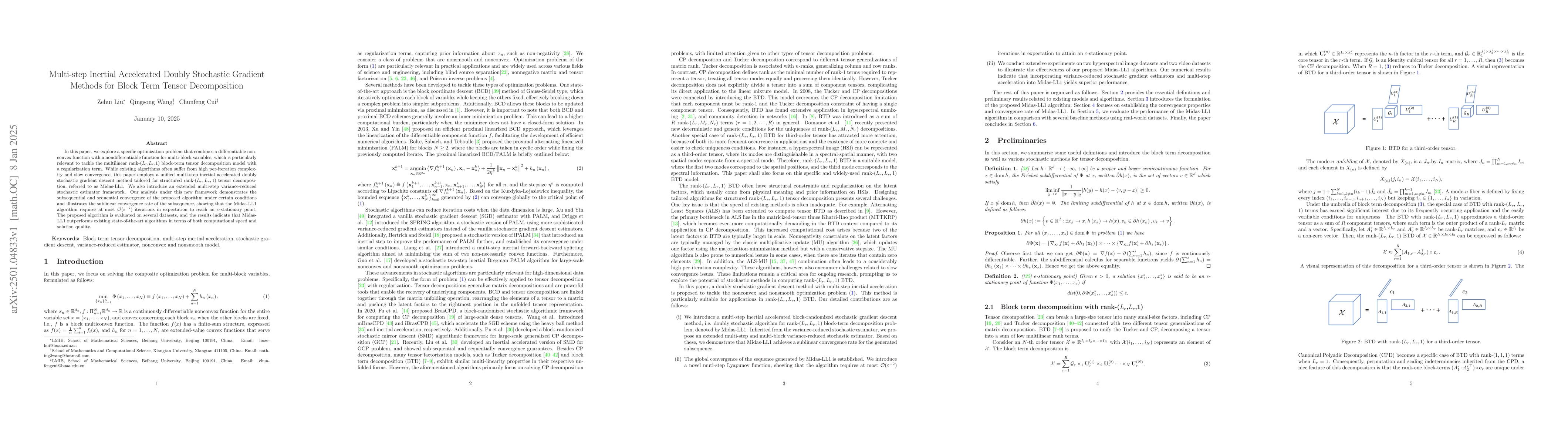 Thumbnail for Multi-step Inertial Accelerated Doubly Stochastic Gradient Methods for
  Block Term Tensor Decomposition