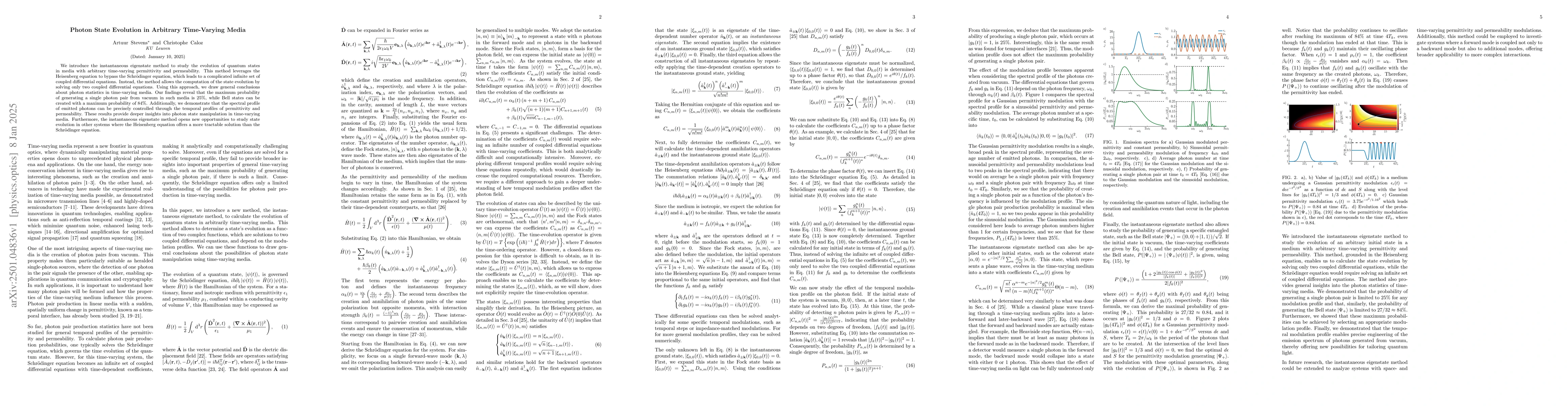 Thumbnail for Photon State Evolution in Arbitrary Time-Varying Media