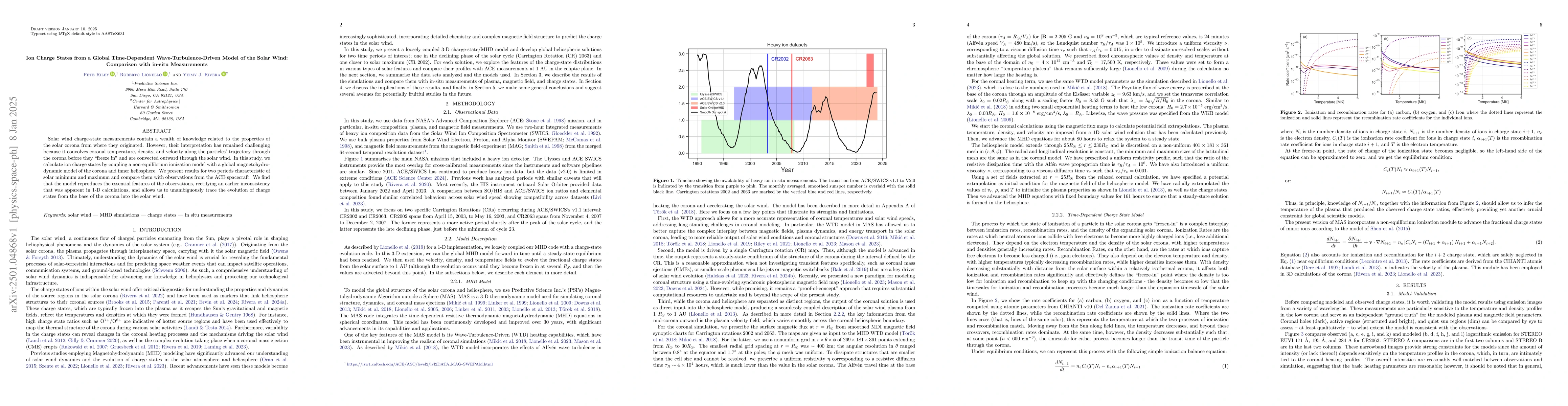 Thumbnail for Ion Charge States from a Global Time-Dependent Wave-Turbulence-Driven
  Model of the Solar Wind: Comparison with in-situ Measurements