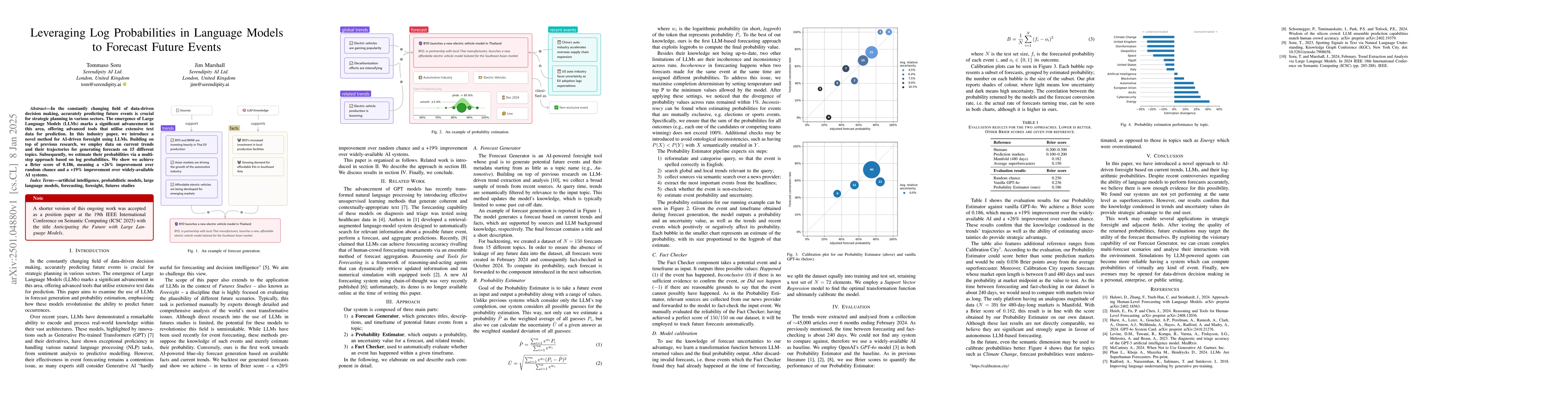 Thumbnail for Leveraging Log Probabilities in Language Models to Forecast Future
  Events