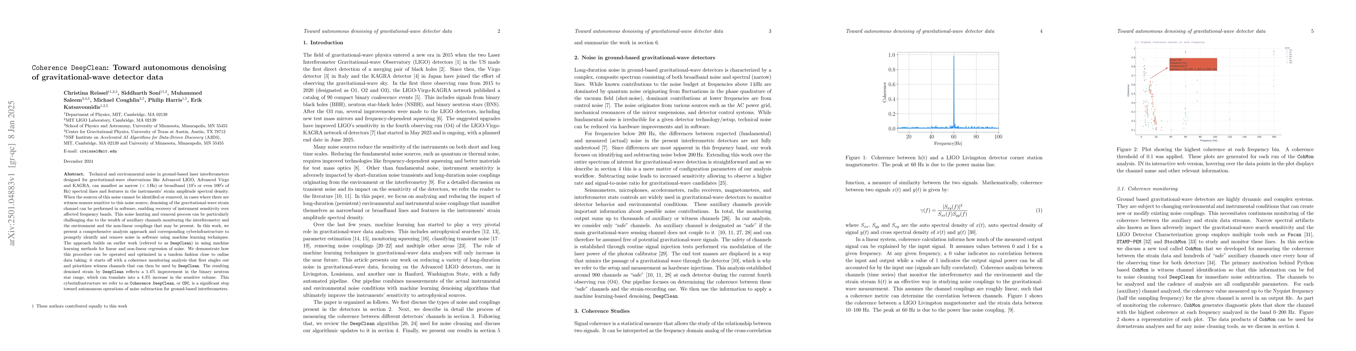 Thumbnail for Coherence DeepClean: Toward autonomous denoising of gravitational-wave
  detector data