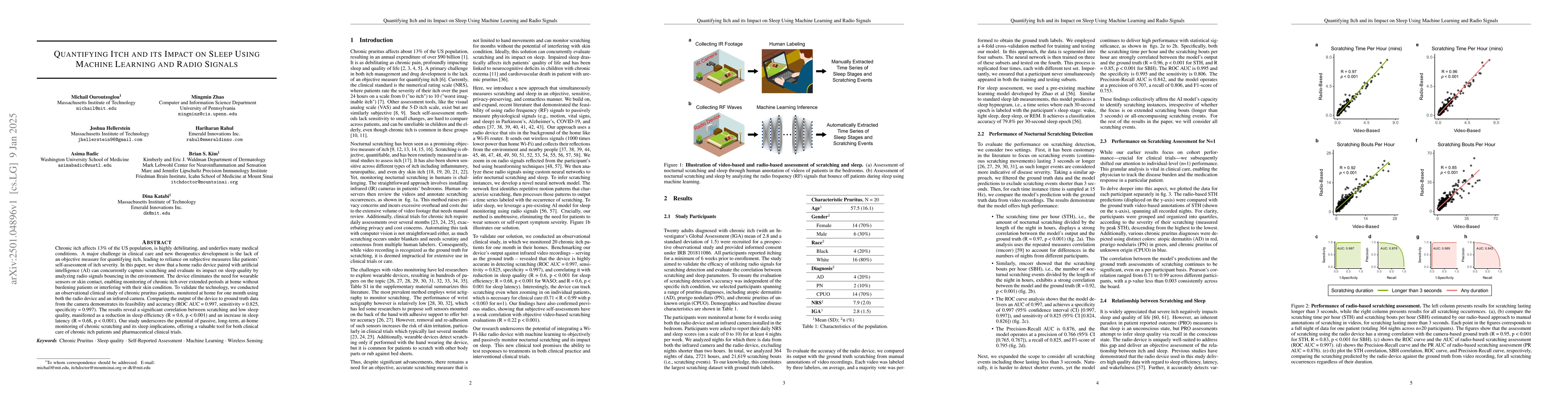 Thumbnail for Quantifying Itch and its Impact on Sleep Using Machine Learning and
  Radio Signals