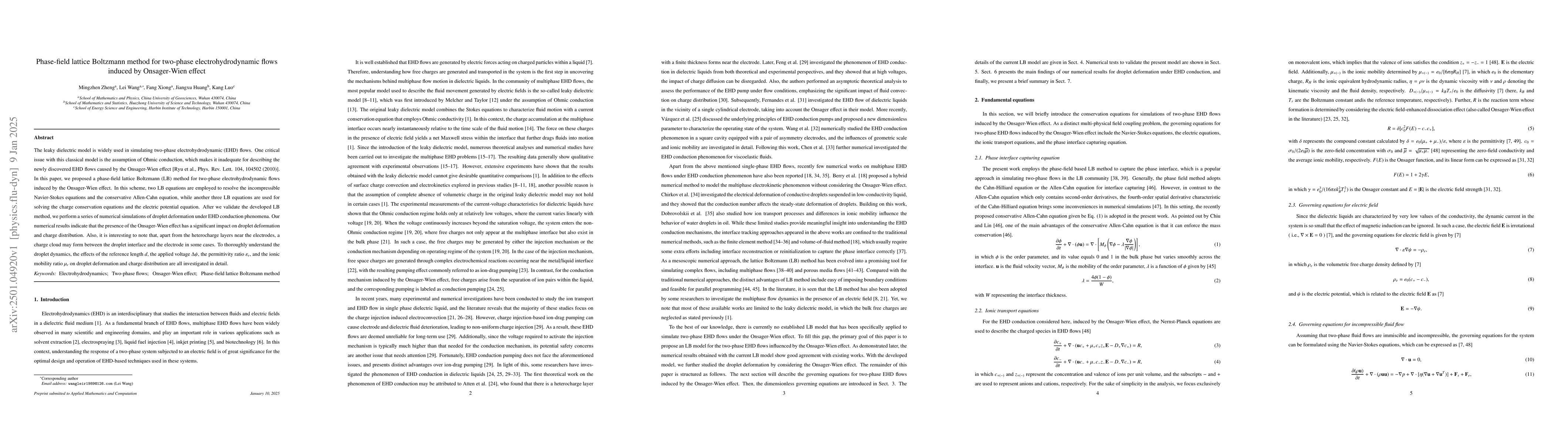 Thumbnail for Phase-field lattice Boltzmann method for two-phase electrohydrodynamic
  flows induced by Onsager-Wien effect