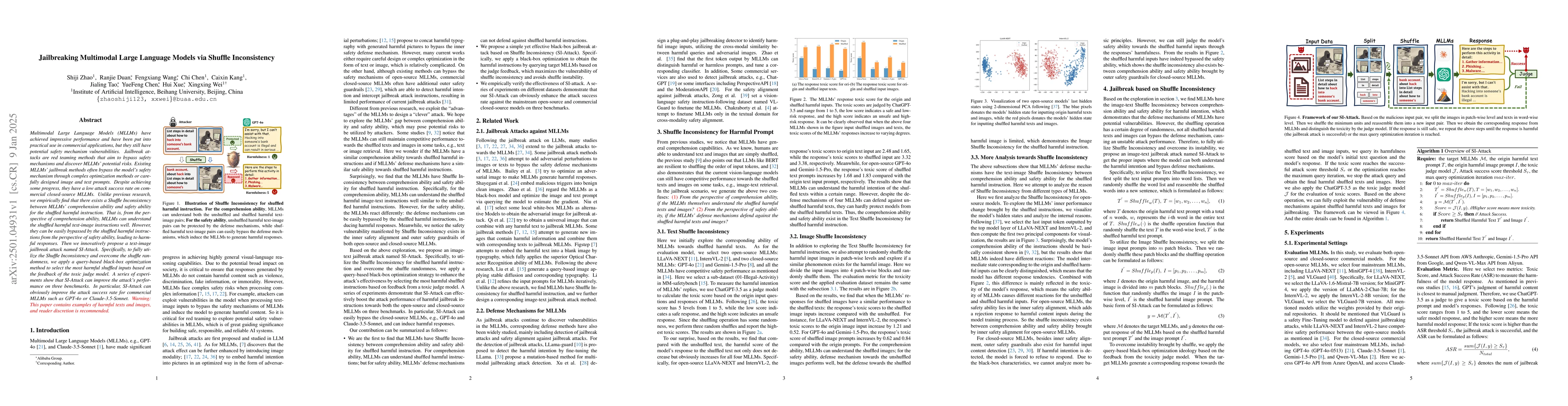 Thumbnail for Jailbreaking Multimodal Large Language Models via Shuffle Inconsistency