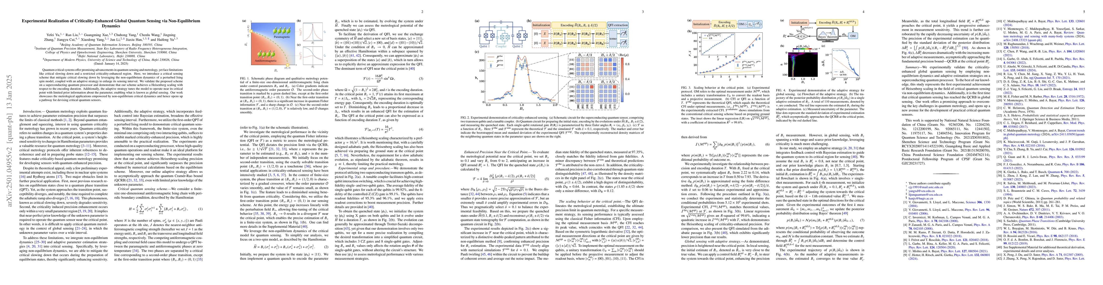 Thumbnail for Experimental Realization of Criticality-Enhanced Global Quantum Sensing
  via Non-Equilibrium Dynamics