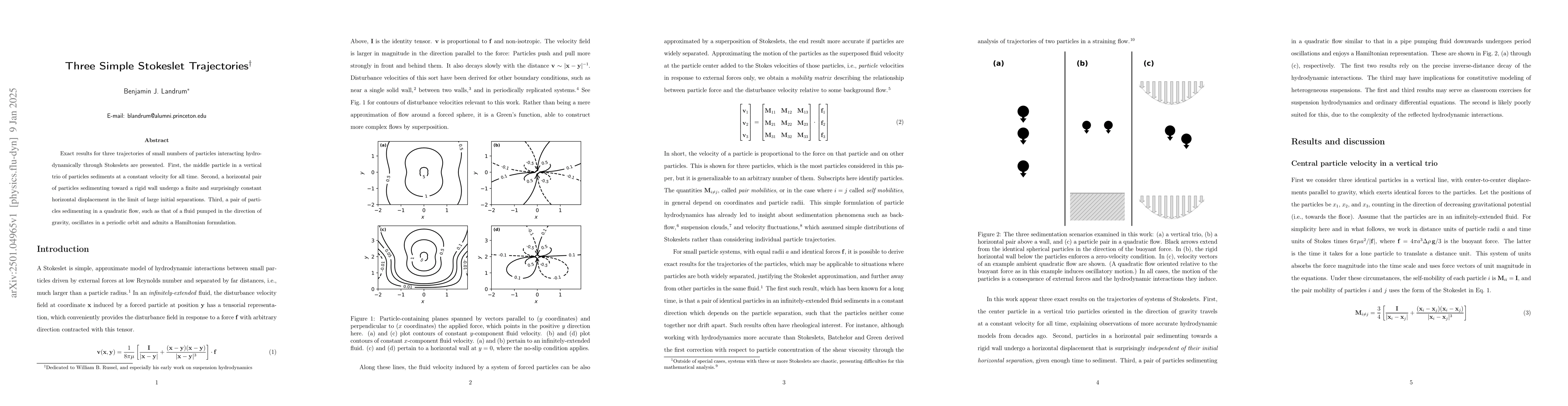 Thumbnail for Three Simple Stokeslet Trajectories