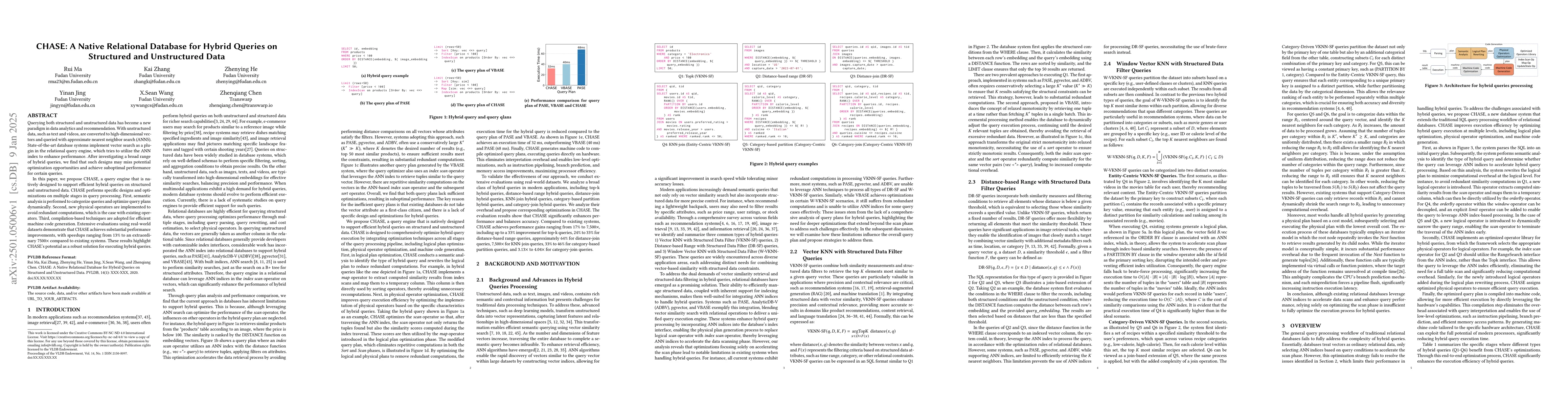 Thumbnail for CHASE: A Native Relational Database for Hybrid Queries on Structured and
  Unstructured Data