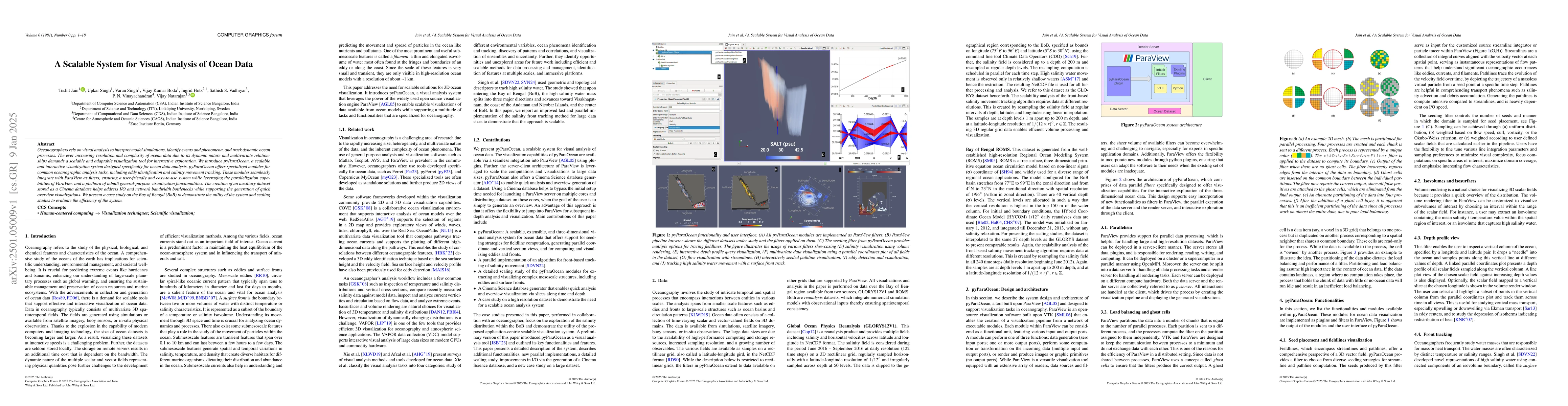 Thumbnail for A Scalable System for Visual Analysis of Ocean Data