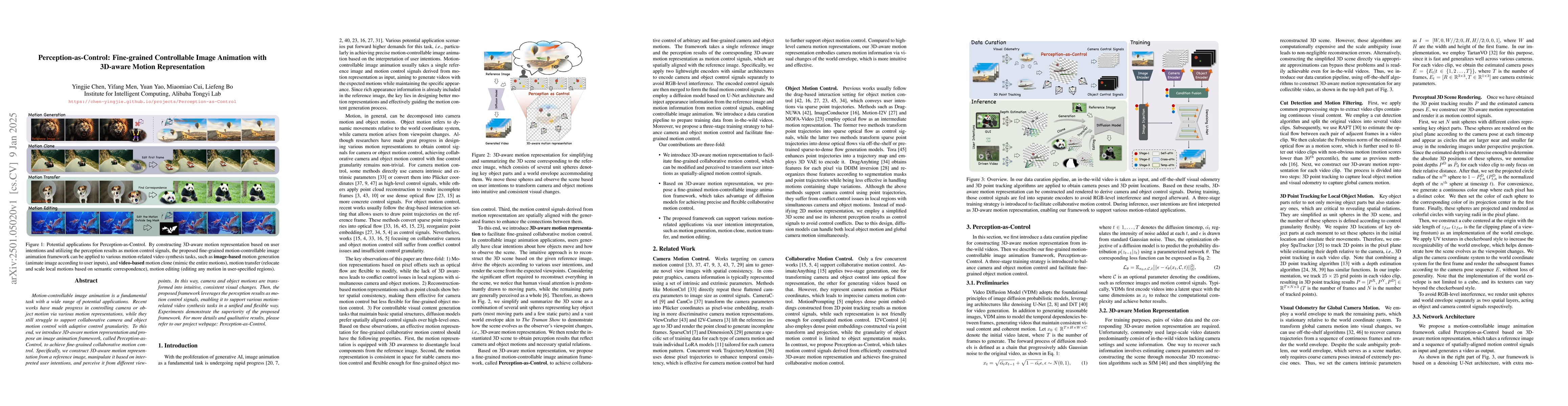 Thumbnail for Perception-as-Control: Fine-grained Controllable Image Animation with
  3D-aware Motion Representation