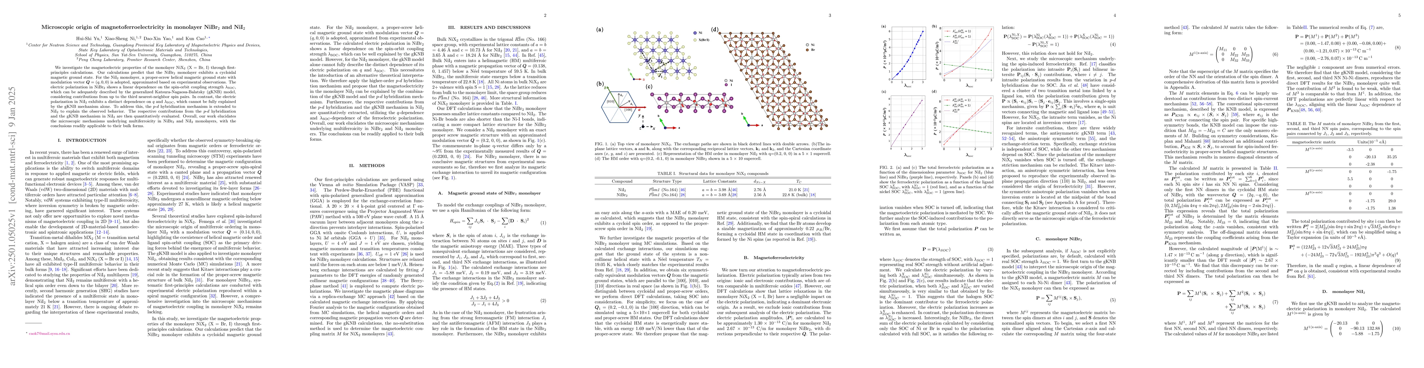 Thumbnail for Microscopic origin of magnetoferroelectricity in monolayer NiBr$_{2}$
  and NiI$_{2}$