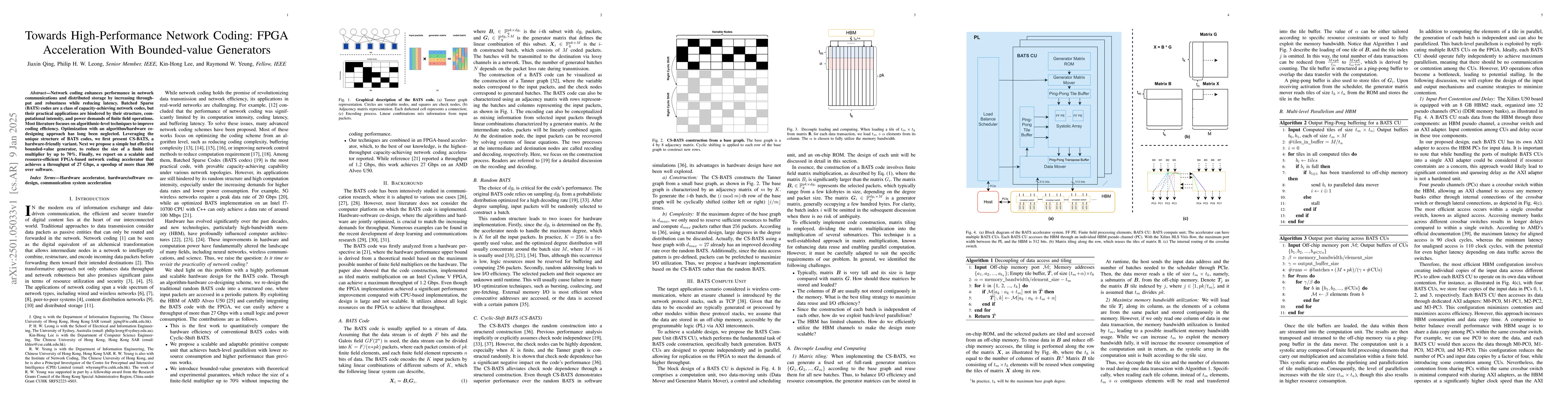 Thumbnail for Towards High-Performance Network Coding: FPGA Acceleration With
  Bounded-value Generators