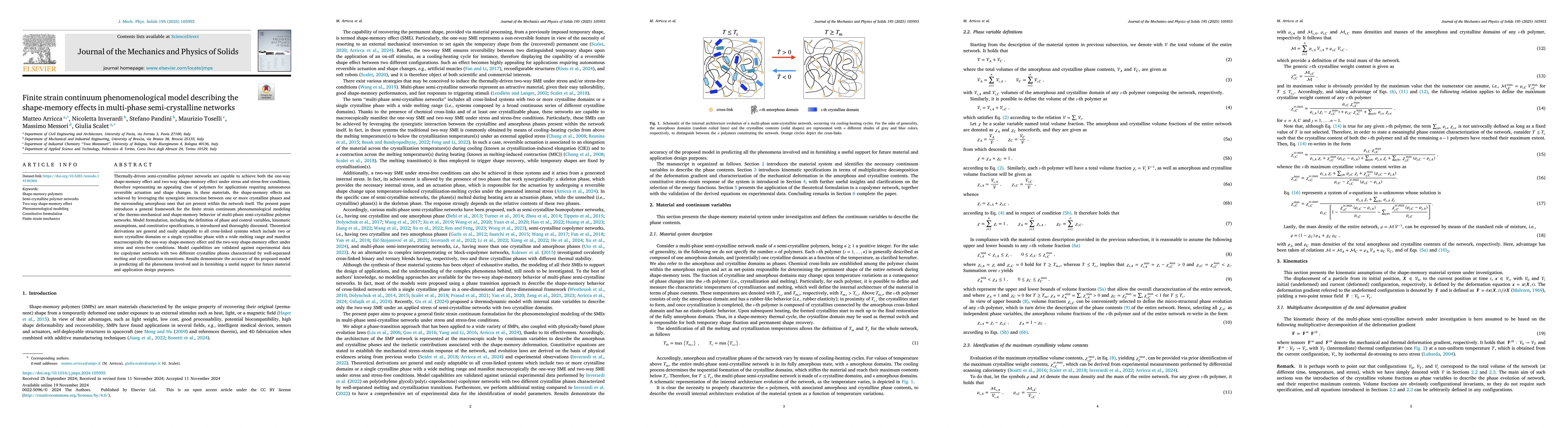 Thumbnail for Finite strain continuum phenomenological model describing the
  shape-memory effects in multi-phase semi-crystalline networks