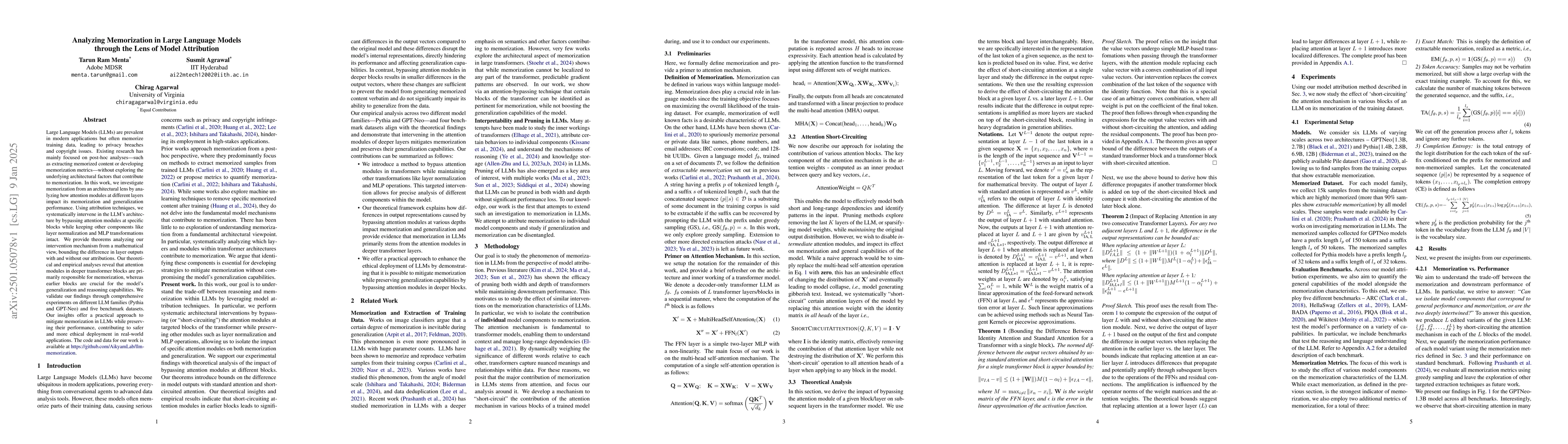 Thumbnail for Analyzing Memorization in Large Language Models through the Lens of
  Model Attribution