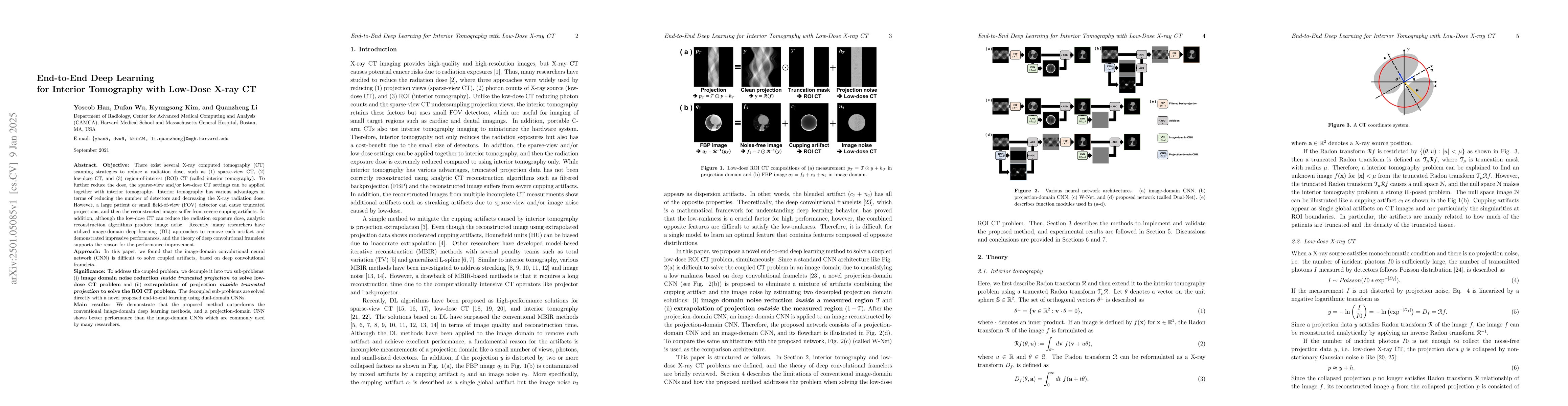 Thumbnail for End-to-End Deep Learning for Interior Tomography with Low-Dose X-ray CT
