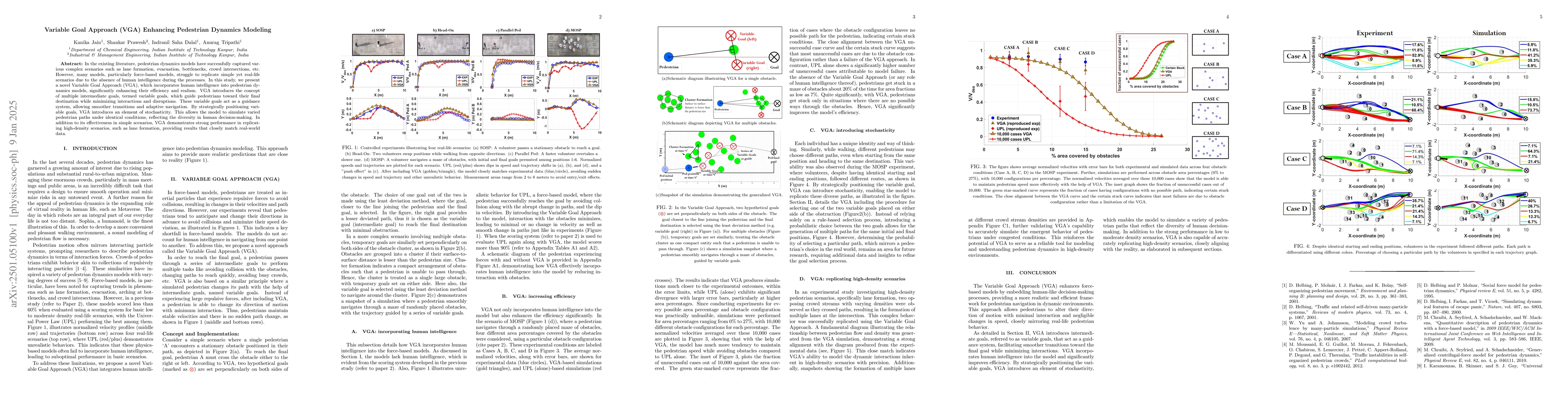 Thumbnail for Variable Goal Approach (VGA) Enhancing Pedestrian Dynamics Modeling