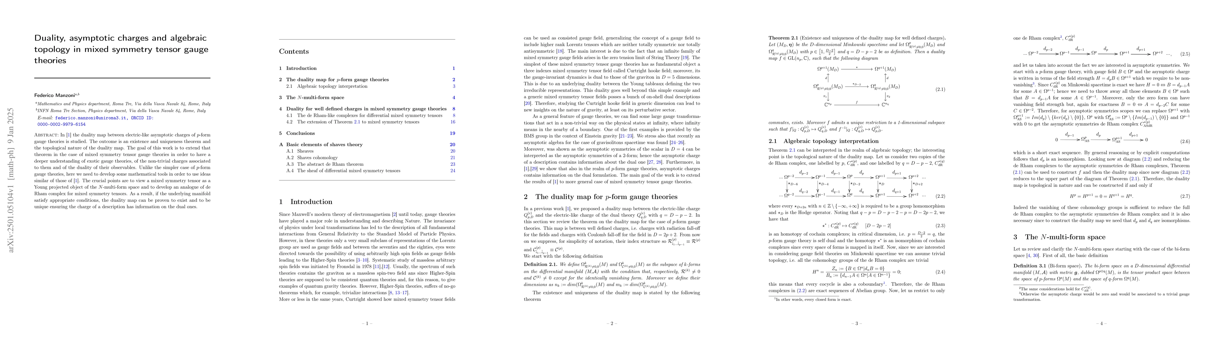 Thumbnail for Duality, asymptotic charges and algebraic topology in mixed symmetry
  tensor gauge theories
