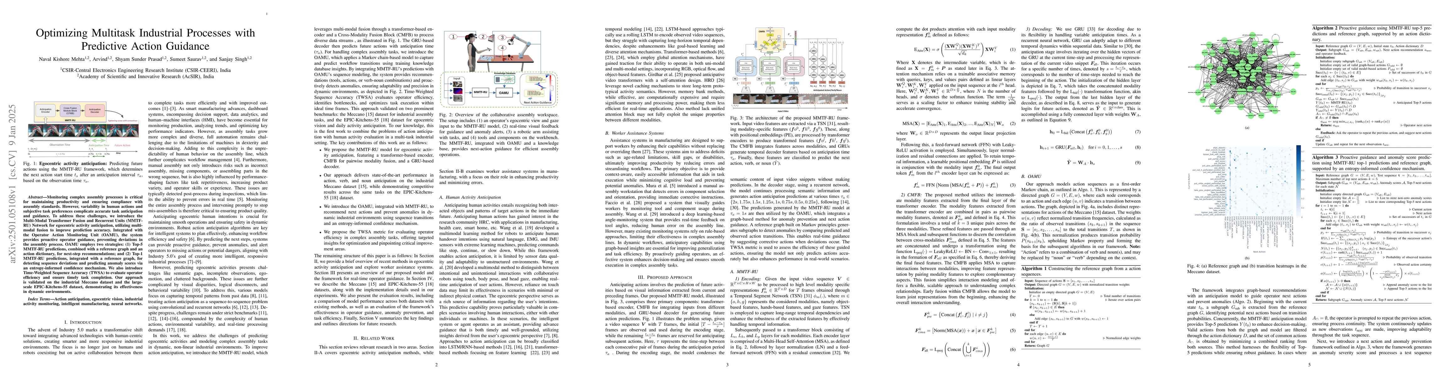 Thumbnail for Optimizing Multitask Industrial Processes with Predictive Action
  Guidance