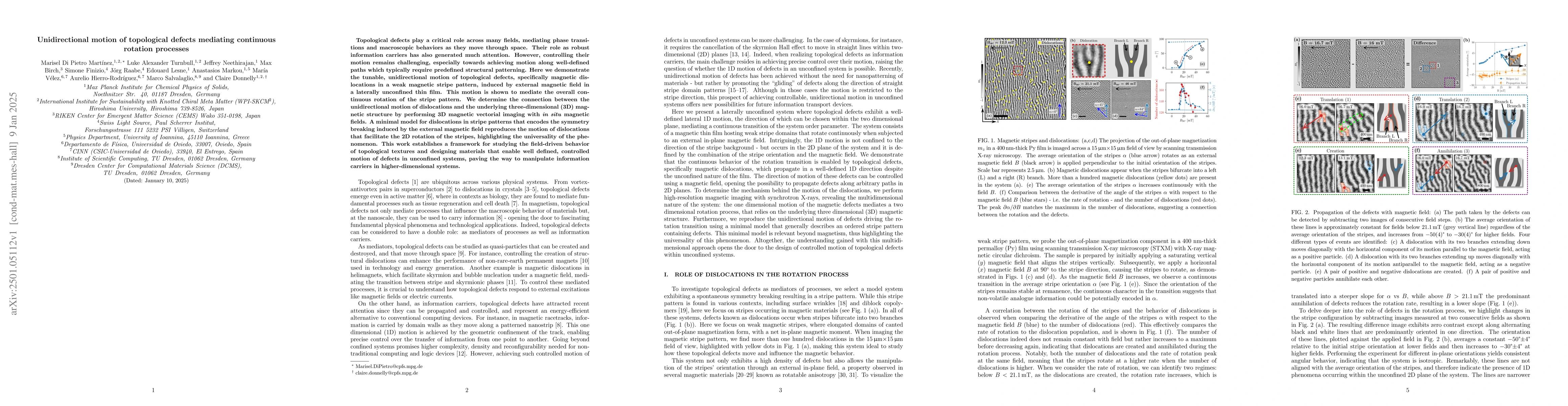 Thumbnail for Unidirectional motion of topological defects mediating continuous
  rotation processes
